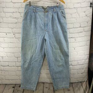 Vivaldi Blue Jeans Vintage Womens Sz 14 Floral Lining High Waisted